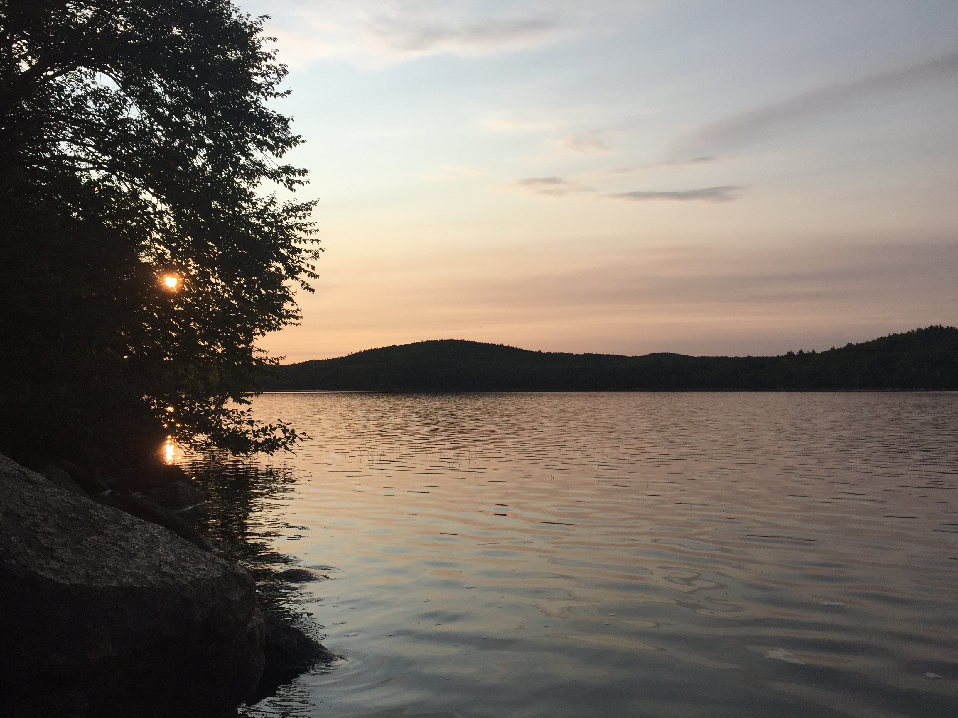 Rainbow Lake campsite in the Hundred Mile Wilderness